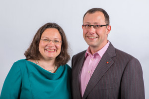 Bundesministerin Andrea Nahles und Pascal Lechler (Bild: Copyright by Christian Kiel)