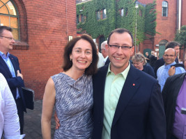 Bundesministerin Katarina Barley mit Pascal Lechler