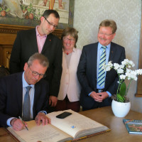 Oberbürgermeister Dr. Ulrich Maly, Pascal Lechler, MdL Ilona Deckwerth, MdL Dr. Paul Wengert